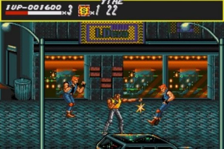 Tangkapan layar Street of Rage yang diproduksi Sega dan Dotemu