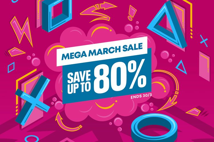 Ilustrasi ajang pesa diskon Mega March Sale yang digelar Sony di PlaySattion Store/