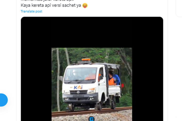 Viral, Video Mobil "Tahu Bulat" Jalan di Atas Rel Kereta Api, Apa Fungsinya?