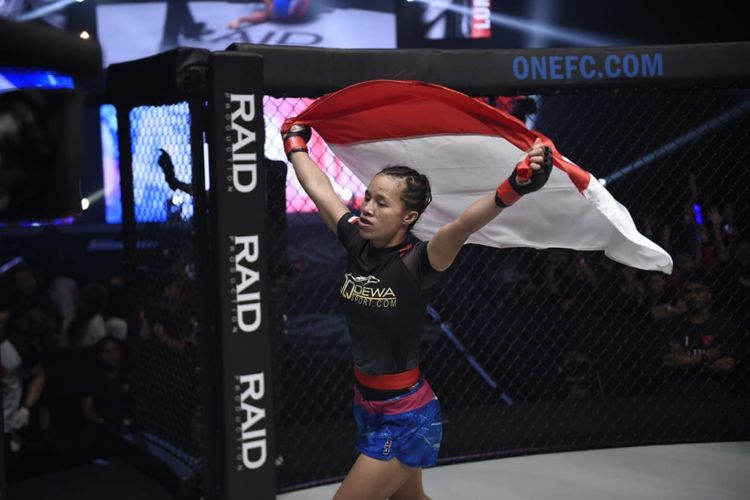 Petarung wanita ONE Championship asal Indonesia, Priscilla Hertati Lumban Gaol.