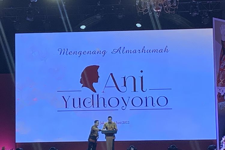 Ketum Demokrat Agus Harimurti Yudhoyono (AHY) pada acara Mengenang Ani Yudhoyono di Jakarta, Minggu (19/6/2022).