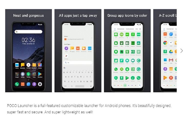 Tampilan Poco Launcher yang akan dirilis di Play Store. 