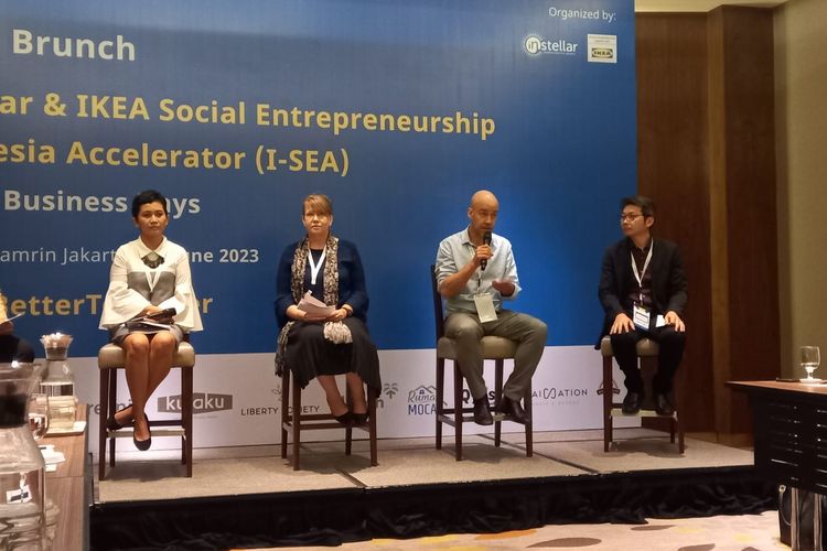 Instellar dan IKEA menggelar Instellar & IKEA Social Entrepreneurship Indonesia Accelerator (I-SEA) Impact Business Days di Pullman Thamrin Hotel, Jakarta, Rabu (7/6/2023).