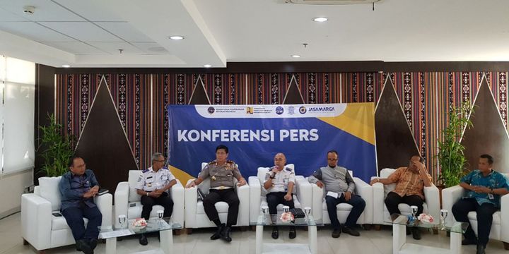 Konferensi Pers Ganjil-Genap Cibubur-Tangerang di kantor Jasa Marga, Jakarta Timur (13/4/2018)