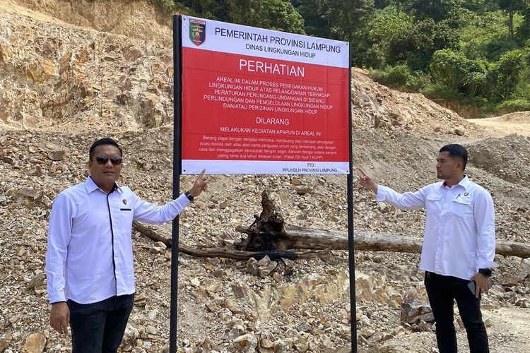 6 Tambang Ilegal di Bukit Bandar Lampung Disegel, Diduga Sebabkan Banjir Bandang
