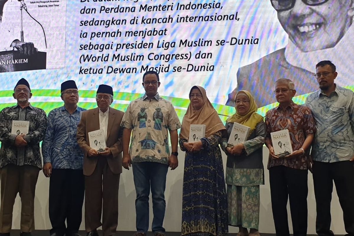 Anies saat menghadiri peluncuran buku biograsi Mohammad Natsir, di IIBF, JCC, Senayan, Jakarta Pusat, Sabtu (7/9/2019)