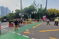Jelang Debat Perdana Capres di KPU RI, Polisi Tutup Jalan Imam Bonjol 