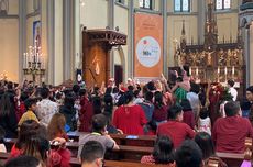 Gembiranya Anak-anak Rayakan Natal 2023 di Gereja Katedral Jakarta, Dapat Hadiah dari Sinterklas