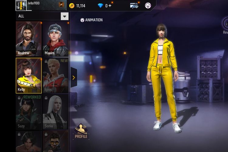 Ilustrasi cara mengganti karakter di Free Fire