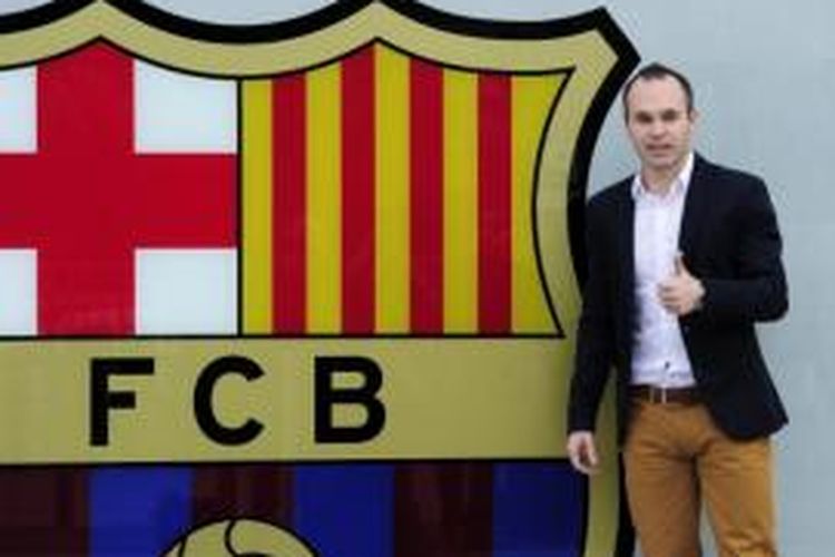 Gelandang Barcelona, Andres Iniesta.