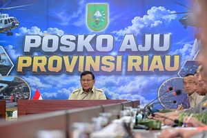 Prabowo Apresiasi Gotong Royong Penanganan Karhutla Riau: Aku Senang