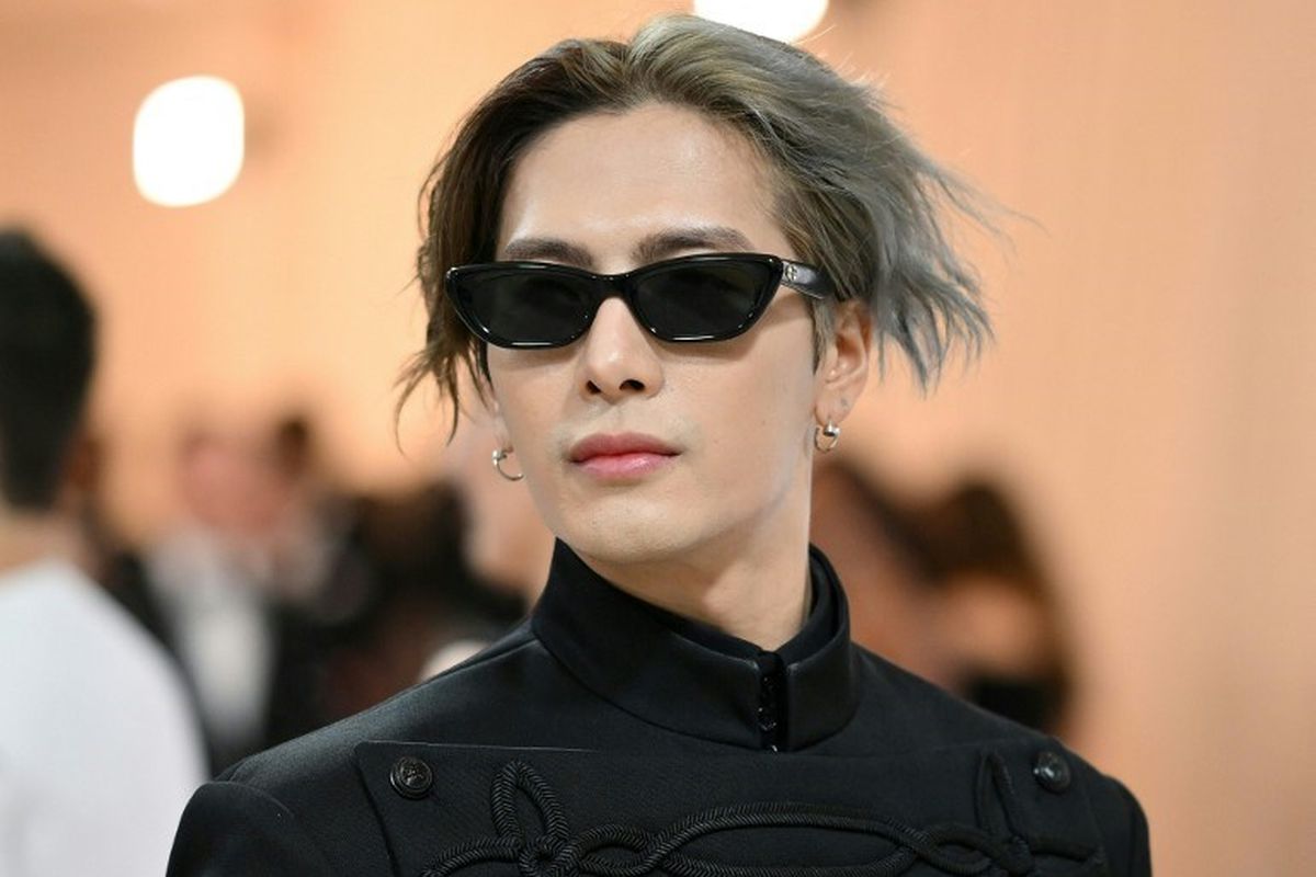 Jackson Wang GOT7 menghadiri Met Gala 2023 yang digelar di Metropolitan Museum of Art, New York City, pada Senin (1/5/2023).