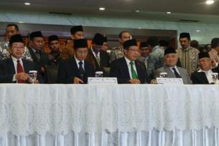 Menteri Agana Lukman Hakim Sjaifuddin di Kemenag, Jakarta, Jumat (27/6/2014) malam.