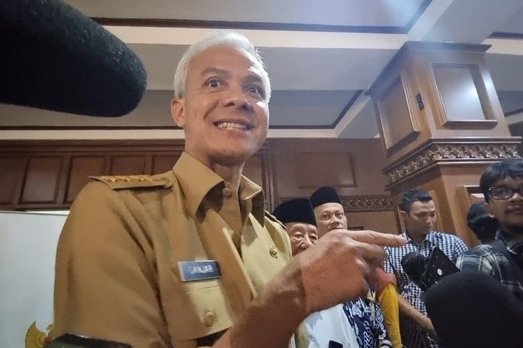 Ganjar Pranowo ditemui di kantornya, Senin (24/7/2023).