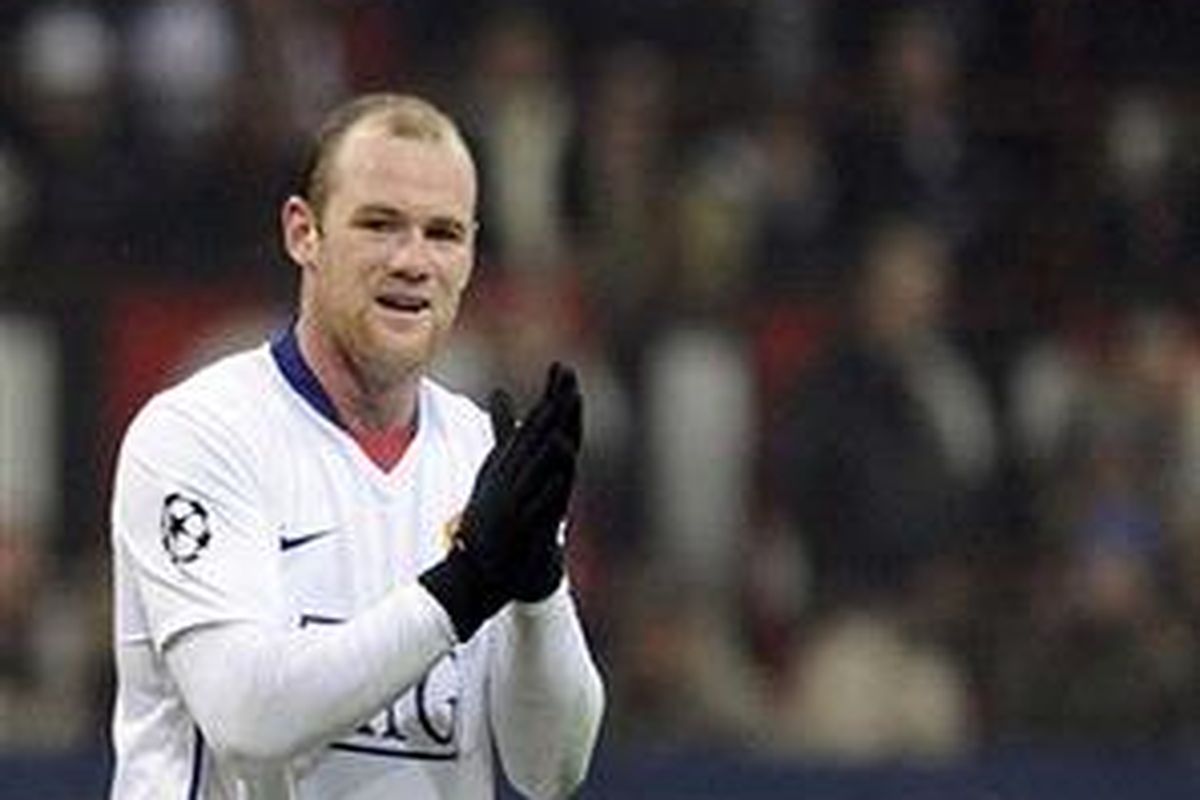 Striker Manchester United, Wayne Rooney.