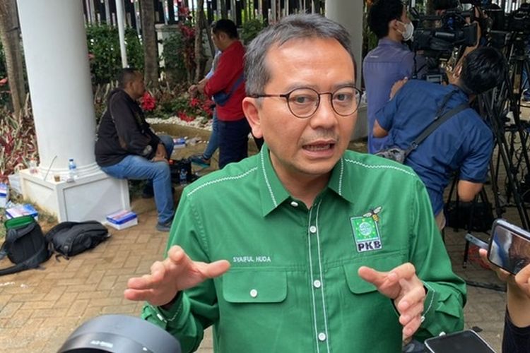 Wakil Sekretaris Jenderal PKB Syaiful Huda ditemui di Sekber Gerindra-PKB, Menteng, Jakarta, Kamis (26/1/2023). 