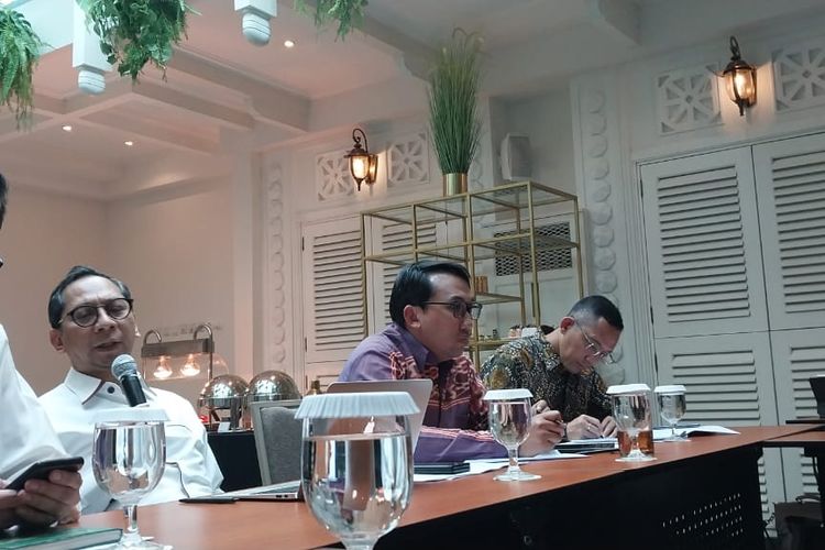 Pejabat Kemenko Bidang Kemaritiman dan Investasi menyampaikan terkait agenda KTT AIS Forum yang nantinya dihelat pada 10-11 Oktober mendatang, Jakarta, Kamis (20/7/2023).