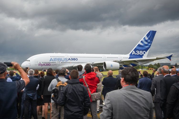 Airbus A380 di Farnborough Airshow 2016