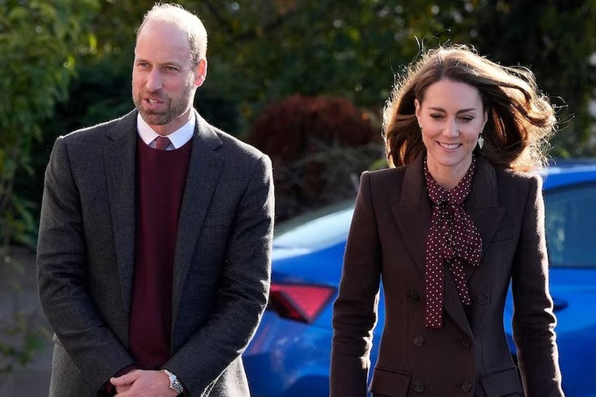 Pangeran William dan Kate Middleton pada acara di Southport, Inggris, Kamis (10/10/2024).