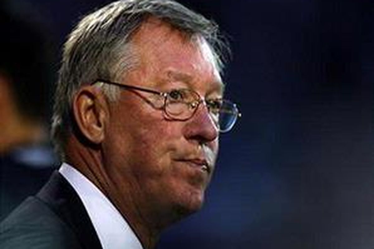 Pelatih Manchester United, Sir Alex Ferguson.