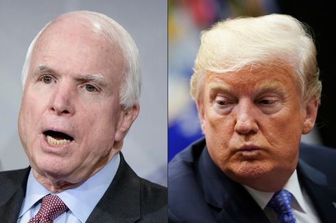 Trump Tak Izinkan Gedung Putih Beri Pujian ke Senator John McCain