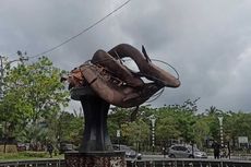 Tugu Ikan Selais di Jalan Jenderal Sudirman Pekanbaru Roboh, Pemkot Selidiki Penyebabnya