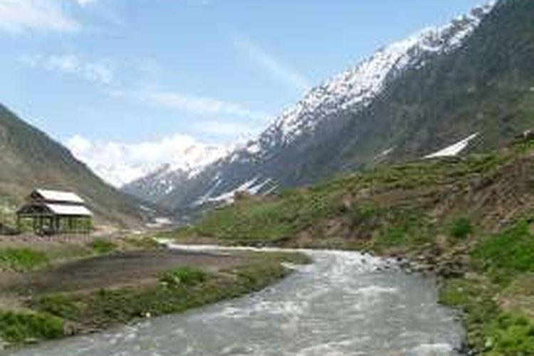 Sungai Kunhar, Pakistan.