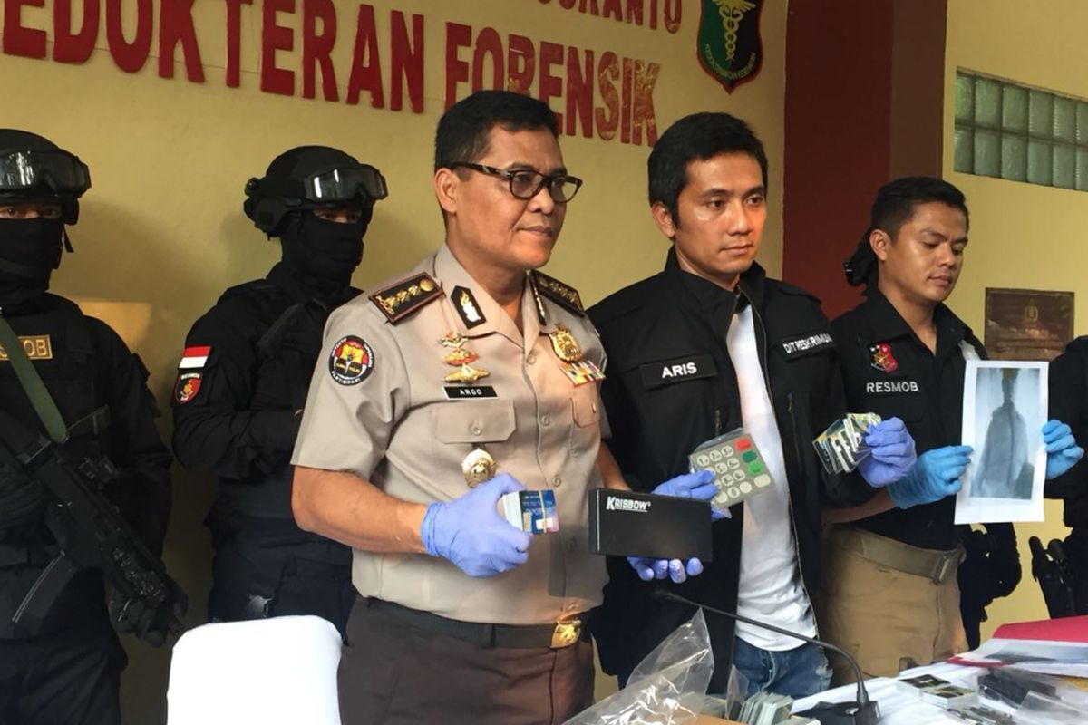 Polda Metro Jaya tembak mati warga Bulgaria pelaku Skimming di Indonesia, Kamis (5/4/2018) 