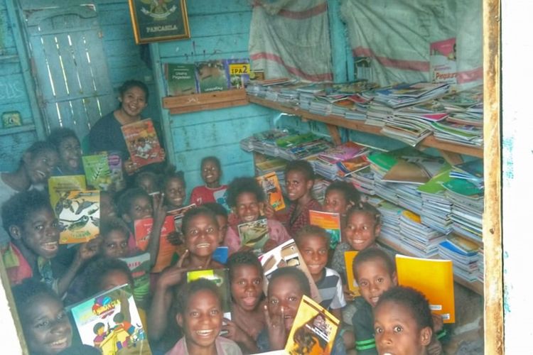 Kondisi anak-anak di Kampung Kaibusene, Mappi, Papua.