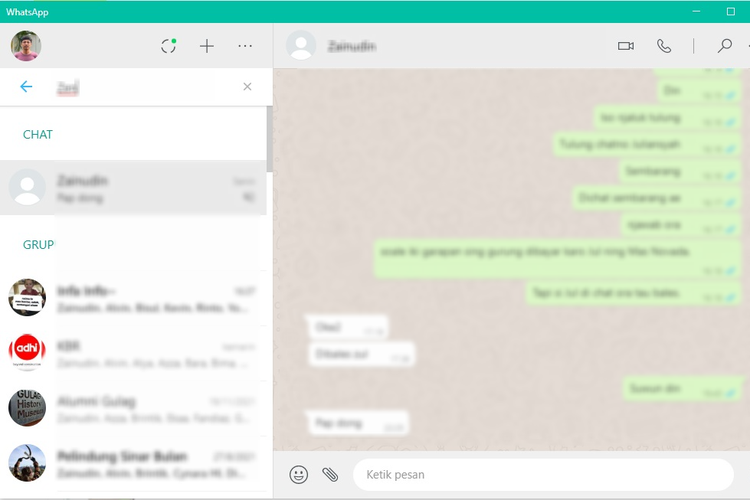 Cara panggilan Whatsapp di laptop