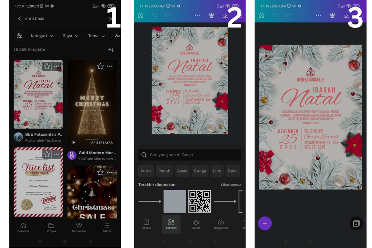 cara membuat kartu ucapan natal di canva 