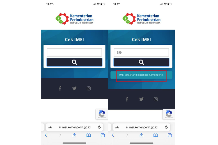 Ilustrasi cara cek IMEI iPhone terdaftar atau tidak, melalui website imei.kemenperin.go.id dari Kemenperin.