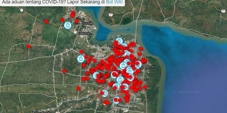 Warga Jawa Timur bisa memantau sebara kasus Covid-19 di Jatim melalui website https://radarcovid19.jatimprov.go.id/.