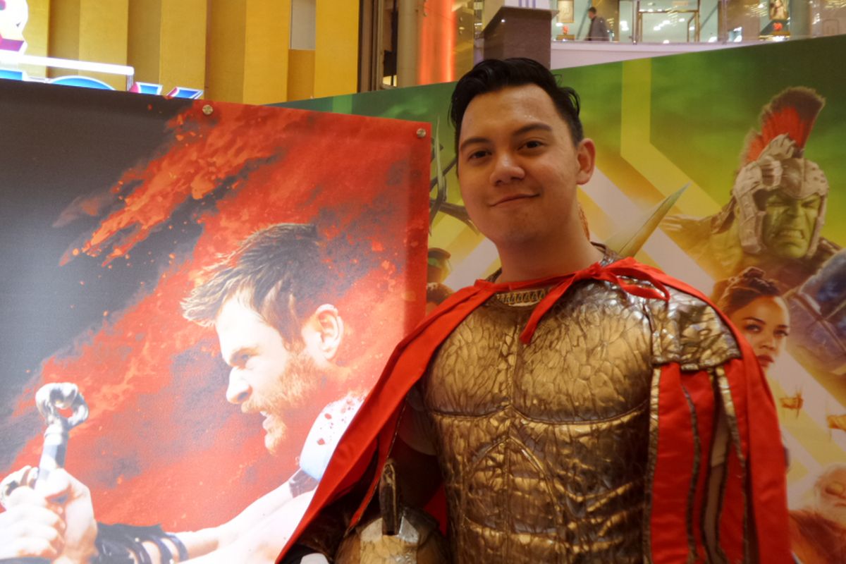 Chandra Liow ketika menghadiri promosi film Thor: Ragnarok di Pasific Place, SCBD, Jakarta Selatan, Jumat (20/10/2017)