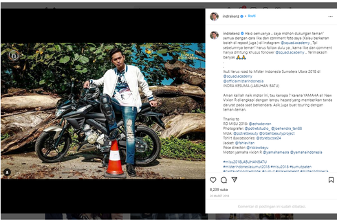 Bukan Pamer Moge, Indra Kenz Cuma Posting Vixion dan Scoopy