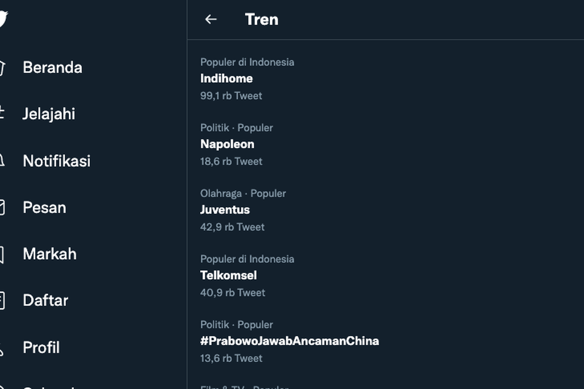 Trending topik di Twitter soal Indihome dan Telkomsel gangguan