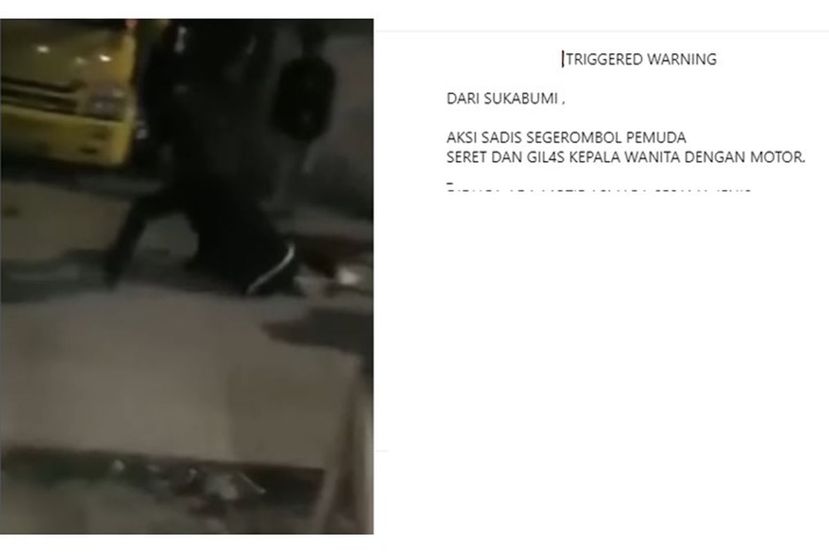 Video penganiayaan perempuan 15 tahun oleh segerombolan pemuda di Sukabumi