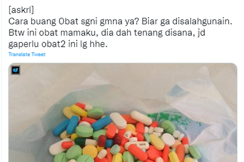 Ramai soal Cara Membuang Obat agar Tak Disalahgunakan, Begini Saran BPOM