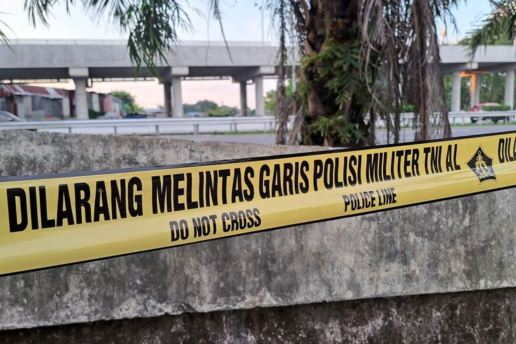 Lokasi Oknum TNI AL, Koptu SB melakukan penembakan terhadap FR alias Rais (19) dan Alli (16) di Jl Butta-Butta Caddi, Kecamatan Tallo, Makassar, Sulsel, telah dipasangi garis Polisi Militer TNI AL, Selasa (6/5/2024)