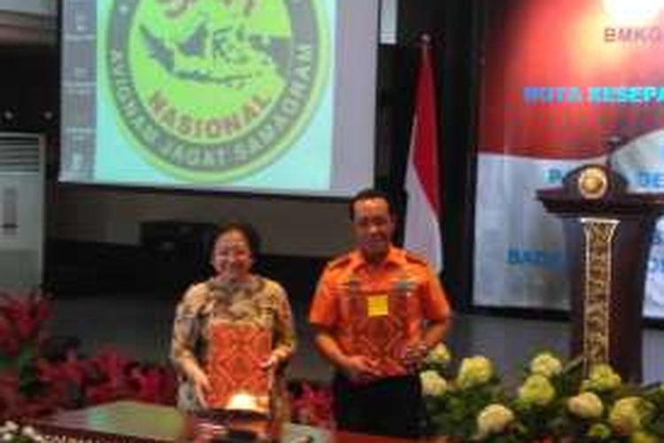 PDI-P melakukan nota kesepahaman dengan Basarnas dan BMKG, Jakarta, Rabu (24/8/2016).