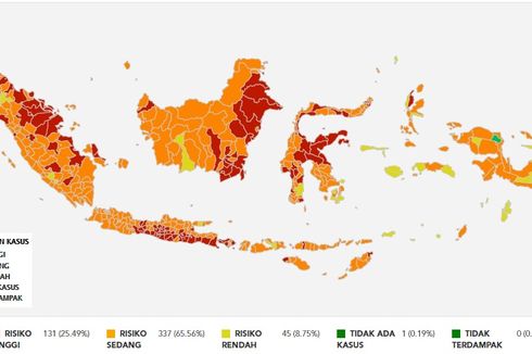 UPDATE: Jabar Tak Lagi Masuk, Ini 131 Sebaran Zona Merah Covid-19