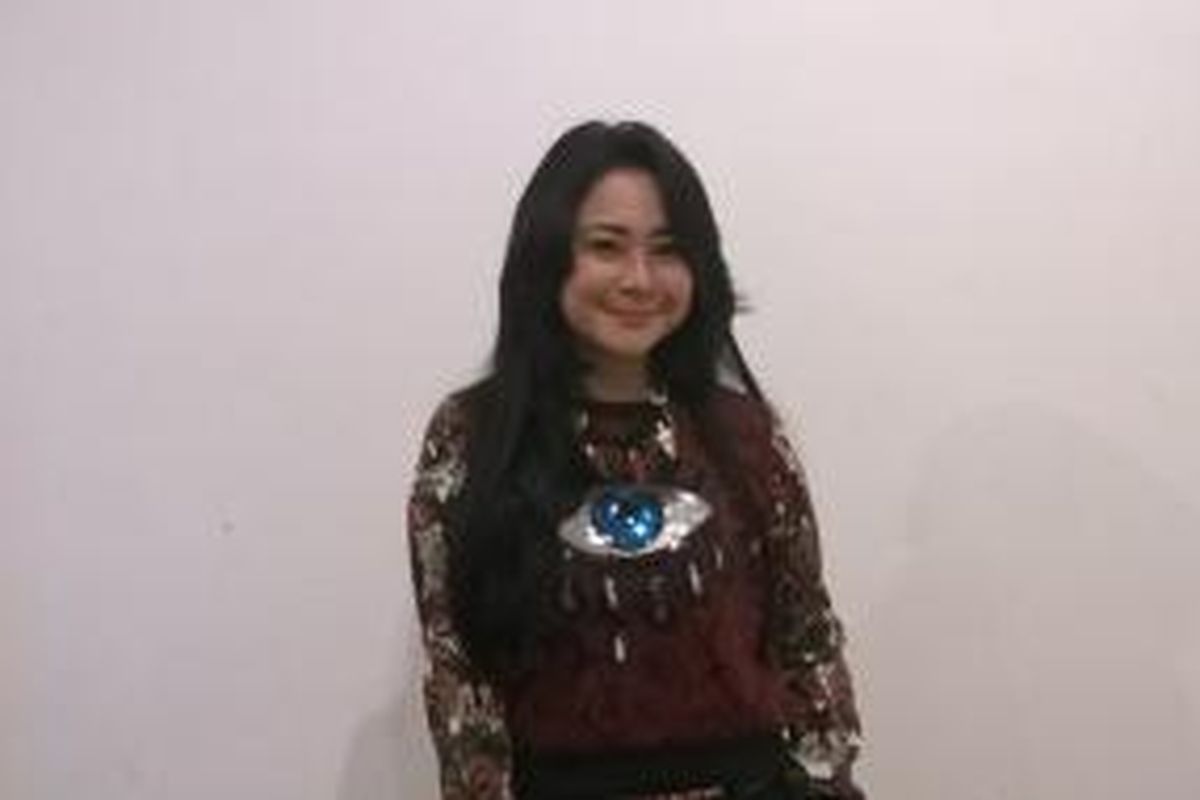 Chiquita Meidy  hadir dalam acara soft launching album Lagu Anak Nusantara di Studio Gaharu, Cipete, Jakarta Selatan, Senin (6/4/2015).