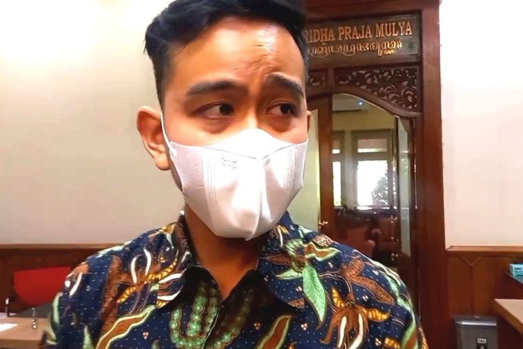 Wali Kota Solo Gibran Rakabuming Raka di Balai Kota Solo, Jawa Tengah, Senin (4/7/2022).