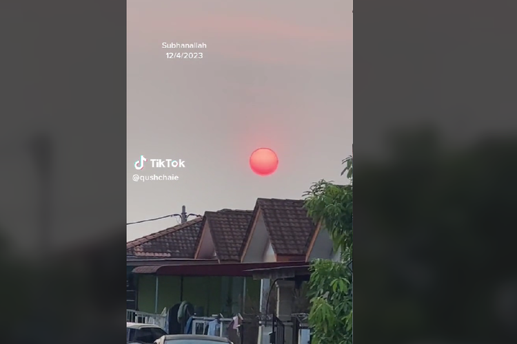 Viral matahari merah di Malaysia