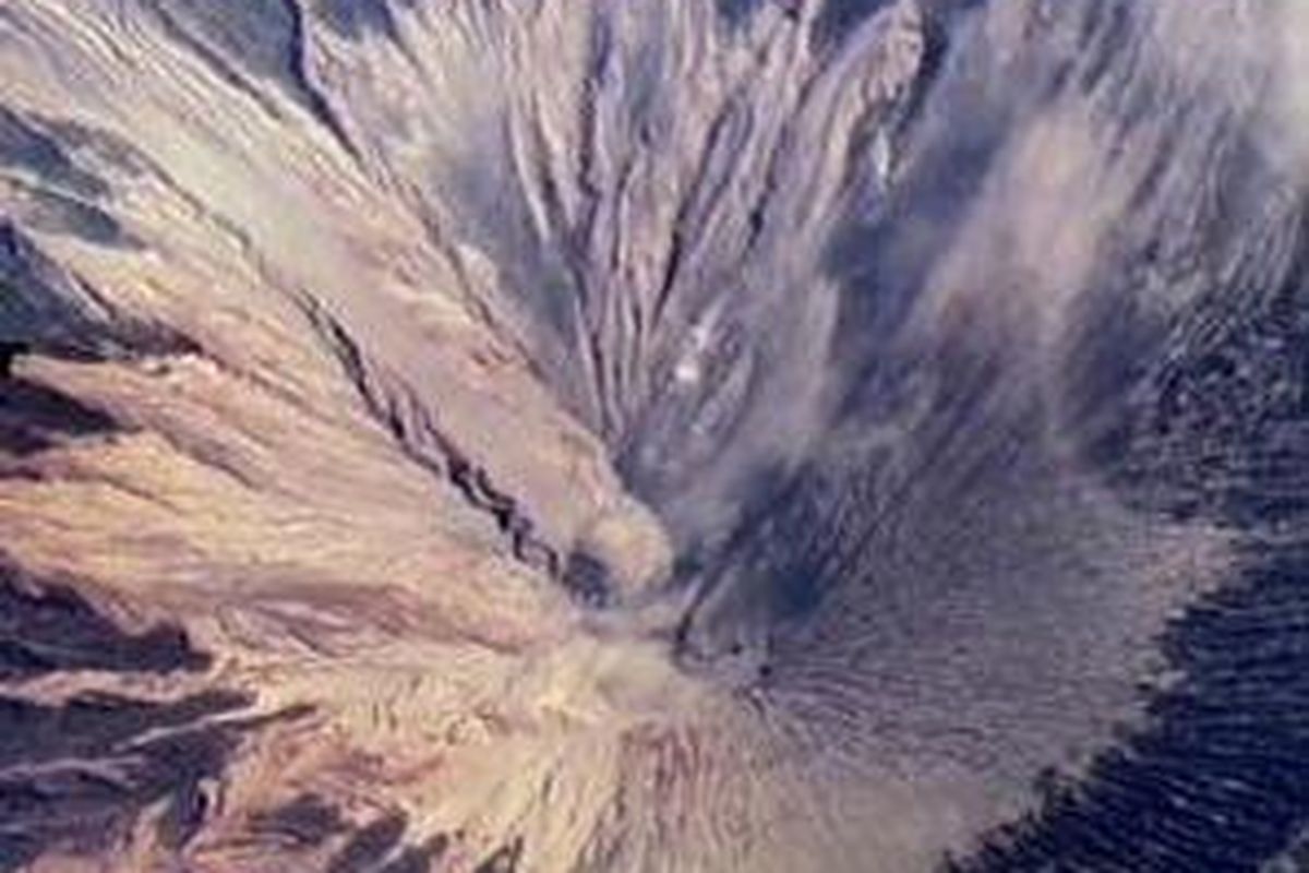 Citra satelit puncak Gunung Semeru yang direkam satelit mikro LAPAN-TUBSAT.