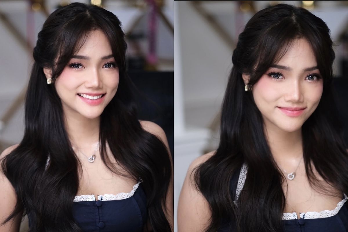 Penampilan Fuji dengan Makeup ala Barbie di pesta ulang tahun ke-5 Gala Sky.