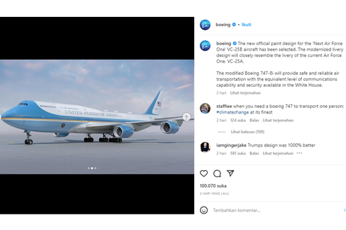 Presiden AS Bakal Punya Pesawat Air Force One Baru, Apakah Warnanya Berubah?