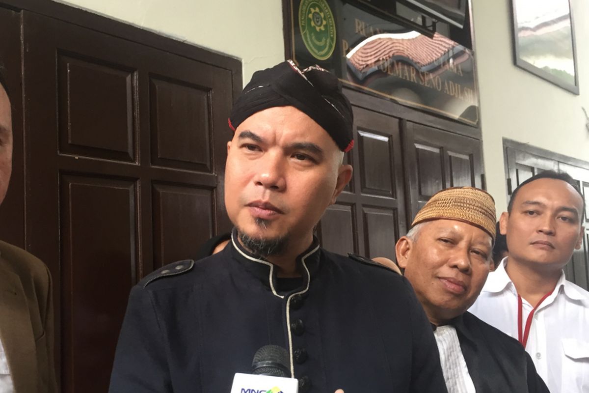 Ahmad Dhani menghadiri sidang kasus ujaran kebencian di PN Jakarta Selatan, Senin (2/7/2018).