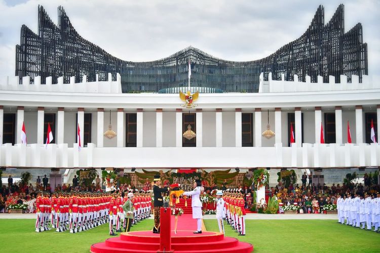 Perayaan Hari Ulang Tahun (HUT) ke-79 Republik Indonesia (RI) di Ibu Kota Nusantara (IKN), Kalimantan Timur (Kaltim). 