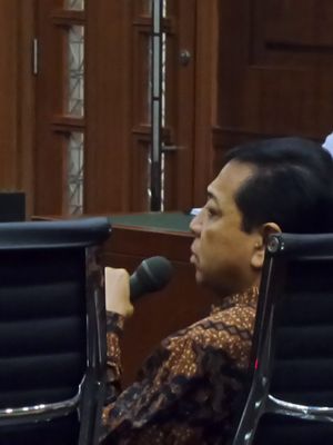 Ketua DPR Setya Novanto di Pengadilan Tipikor Jakarta, Jumat (3/11/2017).